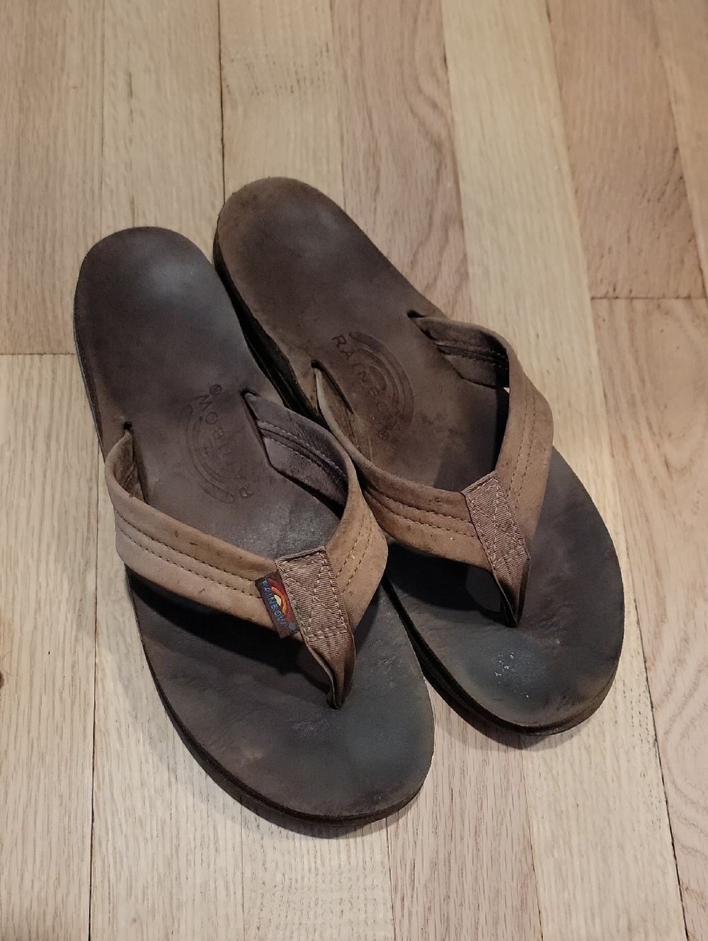 Well Loved Rainbow Flip Flops